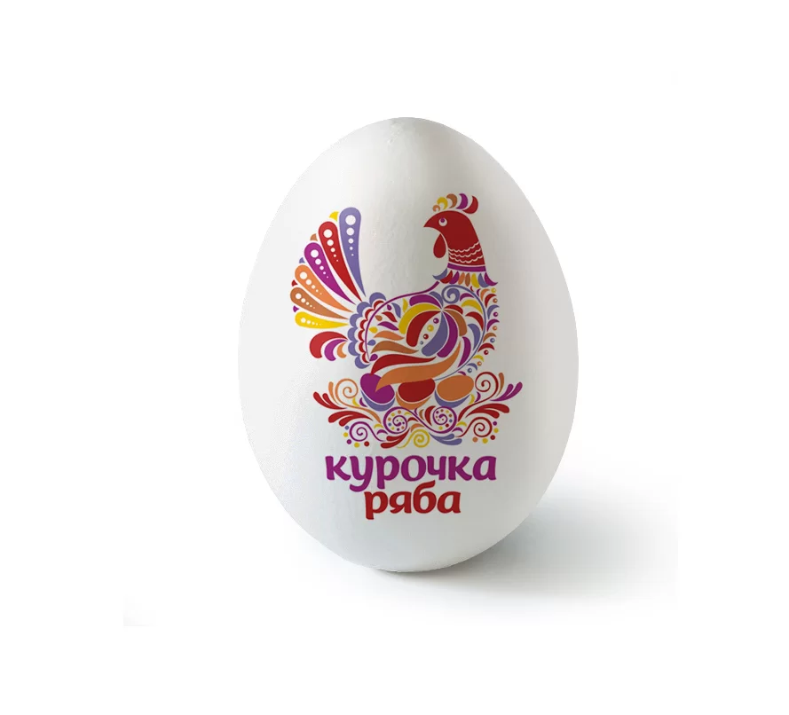 Нейминг и упаковка яиц КУРОЧКА РЯБА