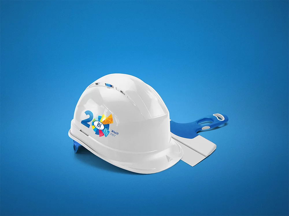Логотип к 20-летию строительной компании BI GROUP