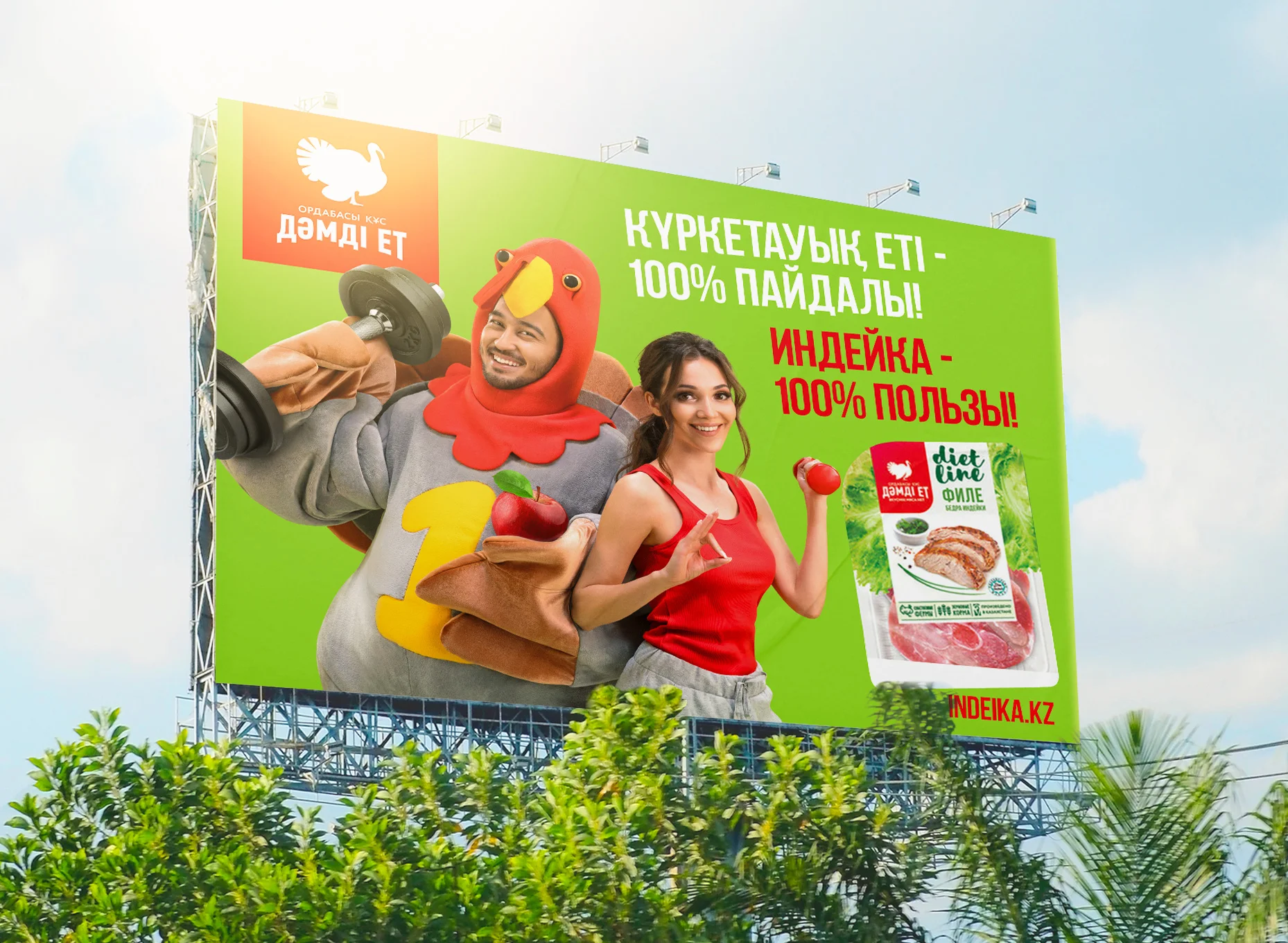 Рекламная кампания мясных изделий из индейки DAMDI ET