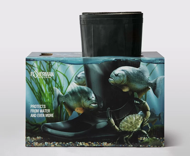 Упаковка резиновых сапог FISHERMAN